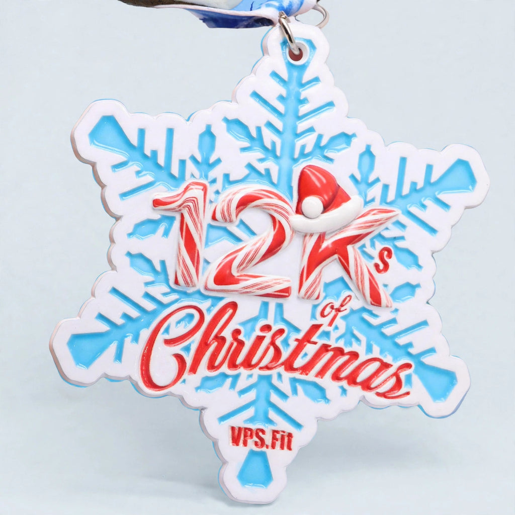 12Ks of Christmas medal - snowflake